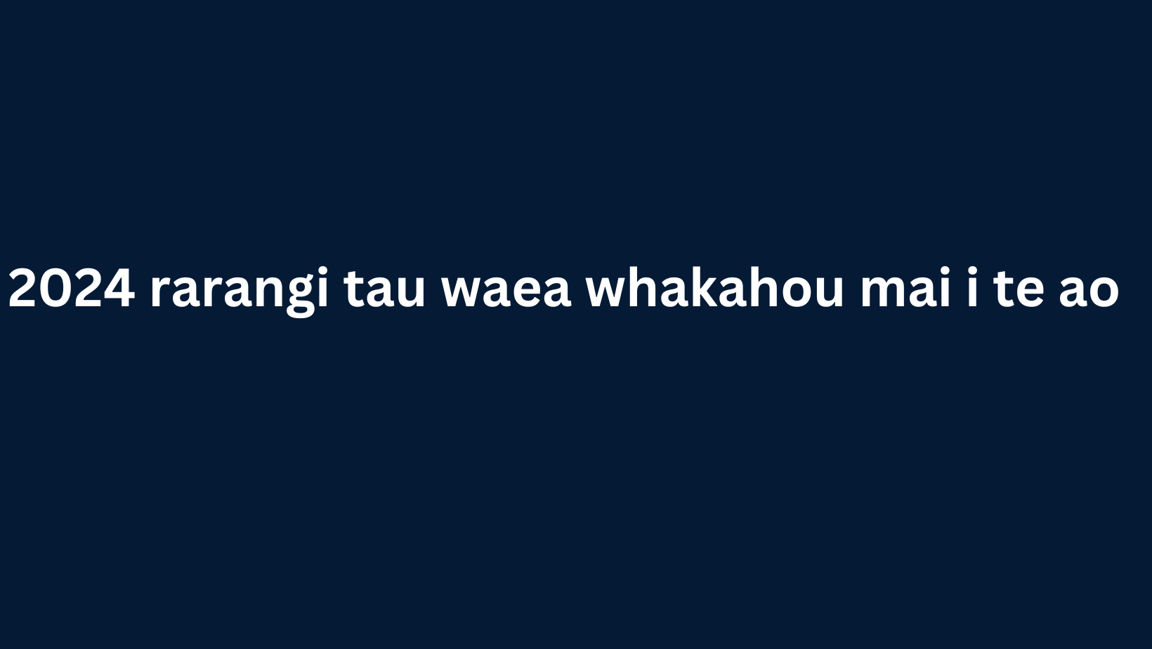 2024 rarangi tau waea whakahou mai i te ao