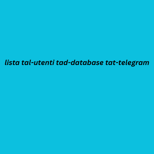 lista tal-utenti tad-database tat-telegram