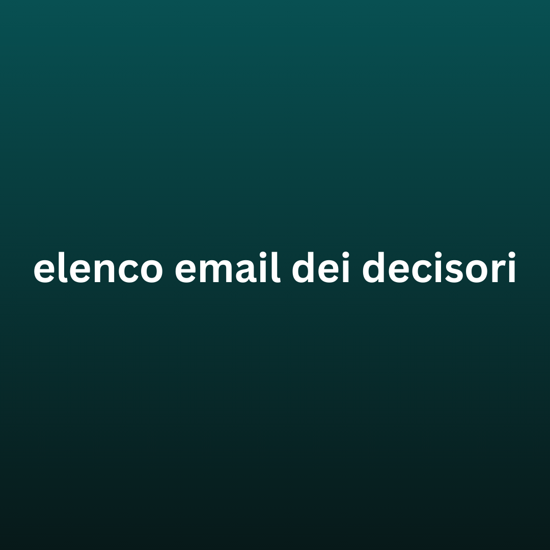 elenco email dei decisori