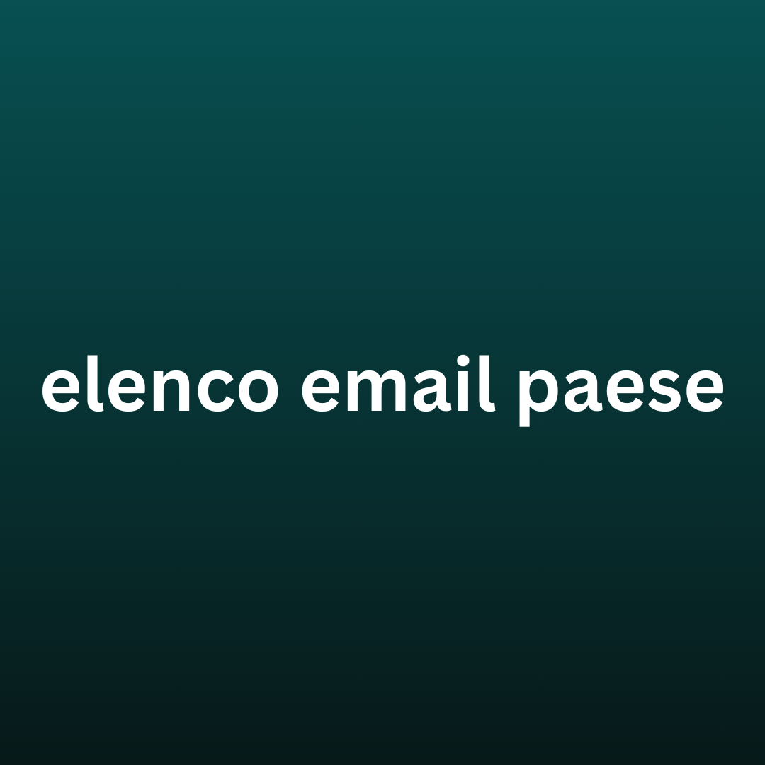 elenco email paese