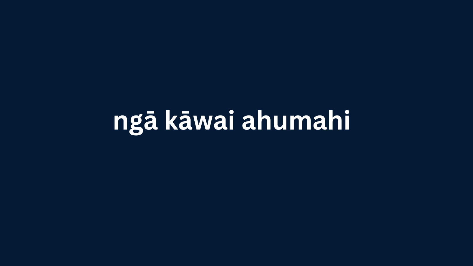 ngā kāwai ahumahi