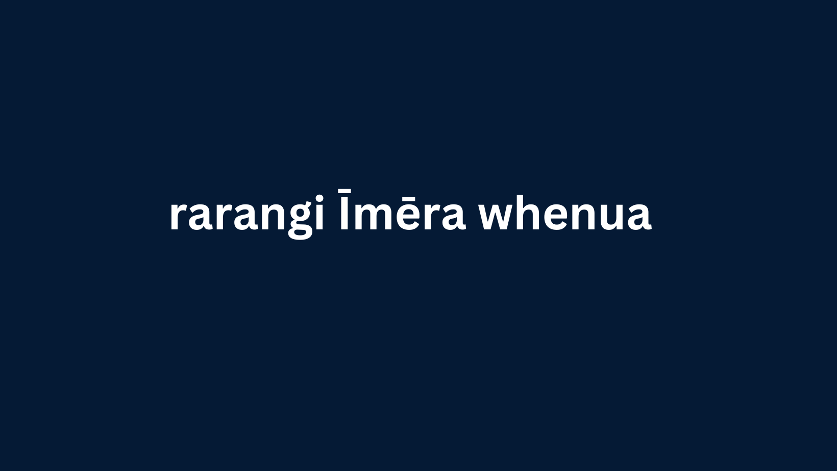 rarangi Īmēra whenua