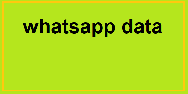 whatsapp data